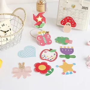 Collection of colorful cartoon forest lollipop cards with motivational English text.