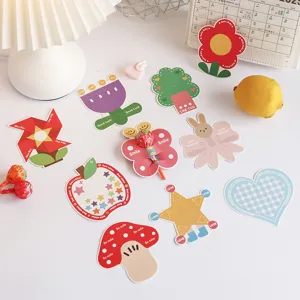 Collection of cute cartoon forest series lollipop paper cards with English blessings.