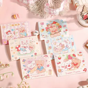 Assorted cute cartoon animal greeting cards with pastel illustrations for gift giving
