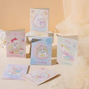 Collection of cute large cartoon animal greeting cards for birthdays and messages.