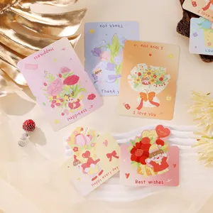 Lindas tarjetas de felicitación florales con varios mensajes de bendición en inglés