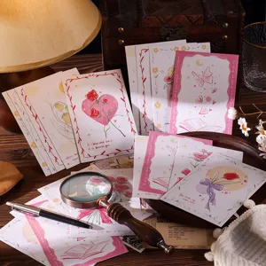 Detail shot of vintage-style flower greeting cards with artistic floral designs.