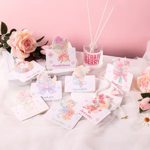 Selección de románticas tarjetas de felicitación con mensajes de bendición