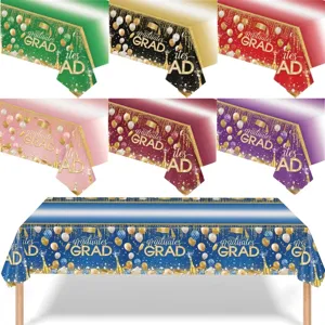 Nappe Jetable de Fête de Remise des Diplômes en Papier Rectangle Couvre-Table pour Célébration Décorations de Fête