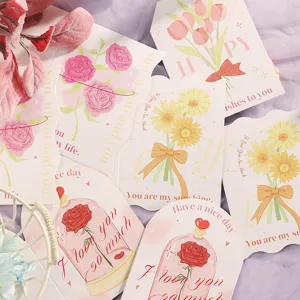 Tarjetas de felicitación florales con mensajes románticos para el Día de la Madre