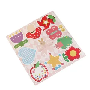 Colorful cartoon forest lollipop decorative cardboard cards with inspirational quotes.