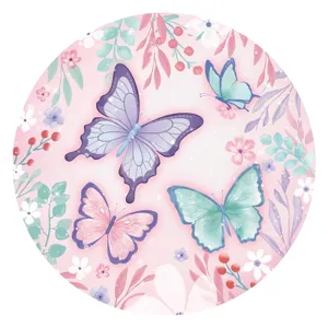 Détail de motif de papillon aquarelle rose et violet pour décoration de fête