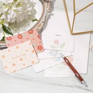Floral gold-stamping greeting cards for birthday and holidays on marble background