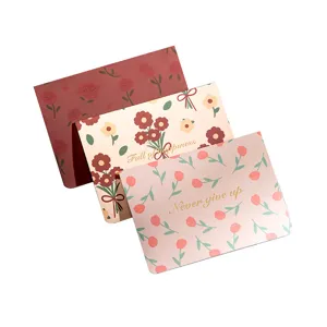 Coffret de cartes de vœux florales vintage avec lettrage doré pour tous les cadeaux