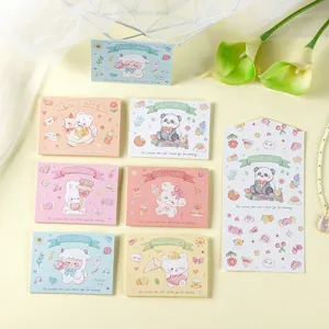 Surtido de lindas tarjetas de felicitación pastel con adorables animales y frases positivas