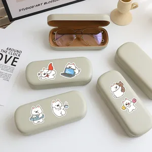 Süßes Cartoon Hund Muster Hartschale Brillenetui tragbare Schutzbrillen Box Detailansicht.