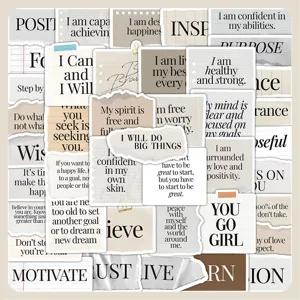 Pegatinas De Frases Inspiradoras Calcomanías De Papel Estéticas Para Diario Cuaderno Equipaje Patinete DIY Papelería Decorativa