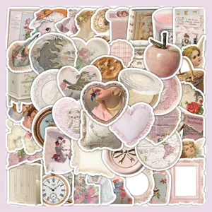 Adesivi per Scrapbooking in Stile Vintage Palace Decorazione Retro Estetica per Journaling DIY Decalcomanie per Valigia Laptop