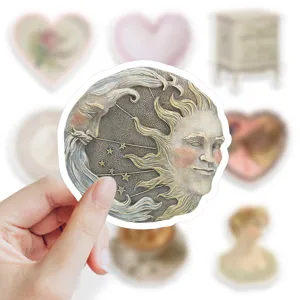 Adesivo decorativo sole e luna in stile palazzo vintage per scrapbooking e diari fai-da-te