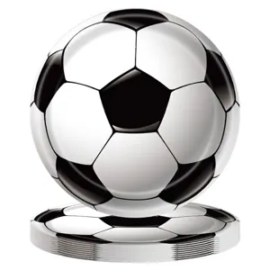 Lot d'assiettes en carton jetables sur le thème du football avec motif classique