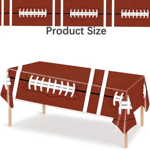 Wegwerptafelkleed met Amerikaans voetbalthema voor verjaardagsfeestjes, 137 x 274 cm