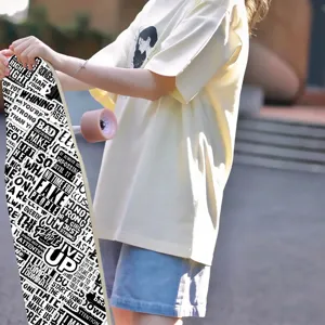 Black English text graffiti stickers waterproof DIY laptop skateboard decoration 100pcs