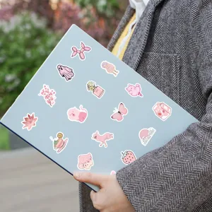 100pcs ins pink cute aesthetic waterproof stickers for journaling, laptop and notebook decor.