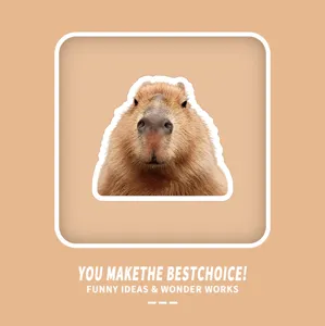 Realistic capybara sticker details for journaling stationery and notebook DIY craft decor.
