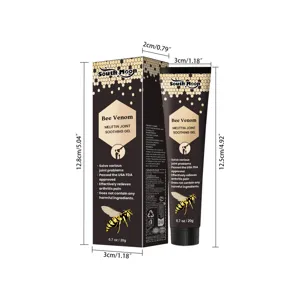 Dimensiones detalladas del gel calmante para articulaciones de veneno de abeja South Moon