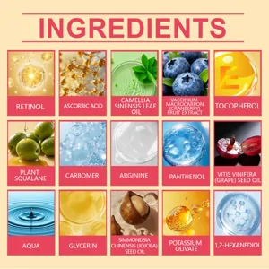 Detailed ingredient list of nourishing nail care treatment including Retinol and Jojoba oil