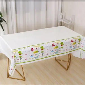 Nappe jetable avec motifs de dinosaures colorés pour fête d'anniversaire d'enfants