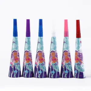 Lot de six sifflets de fête colorés sur le thème des sirènes pour anniversaire