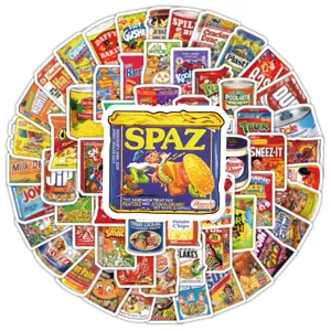 100pcs American vintage snack packaging stickers for DIY decoration