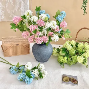 Levendige kunstmatige hortensia's met 5 koppen voor huis- en bruiloftsdecoratie