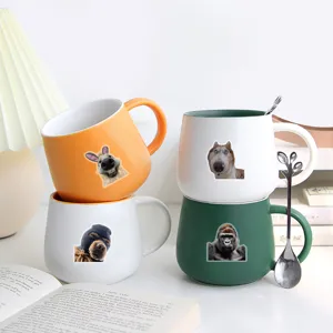 Lot de 50 autocollants d'animaux drôles et mignons pour décorer tasses et carnets en DIY