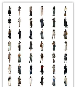 Sheet of 42 stylish career-themed stickers featuring trendy office outfits for women