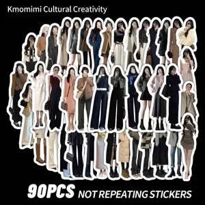 Workplace Women Outfit Fashion PVC Decorative Stickers Printed DIY Stationery Stickers For Scrapbooking Notebook Urban Style