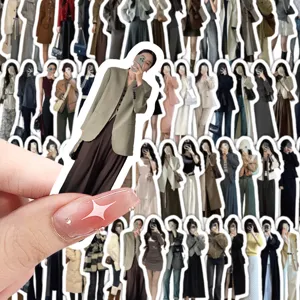 90pcs trendy workplace girl outfit stickers for DIY stationery and notebook decor
