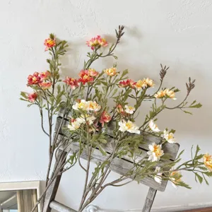 Vintage artificial wild chrysanthemum flowers for autumn table home decor and props