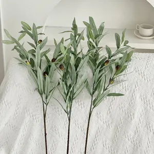Realistic artificial olive branches with fruits for elegant home and hotel floral decor