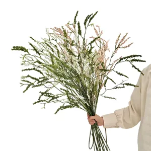 Handgehouden boeket realistische kunstmatige rijstgrasbloemen voor huisdecoratie