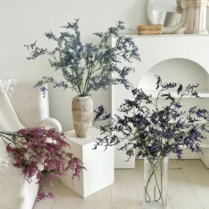 Flores de estaticice artificiales de calidad para elegante decoración de hogar y bodas