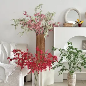 Elegantes flores artificiales de hierba de San Valentín para salón y mesa de boda