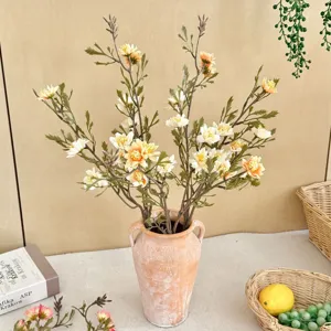 Realistic autumn wild chrysanthemum artificial flower bouquet for home table decor