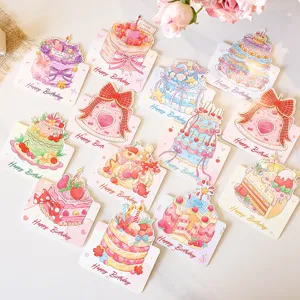 Een mooie selectie van kleurrijke aquarel verjaardagskaarten met decoratieve bloemaccenten