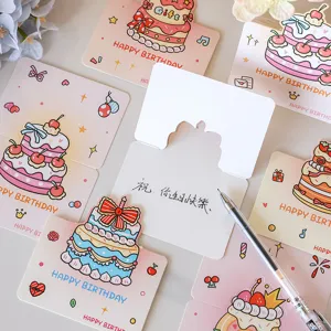 Carte de vœux d'anniversaire 3D créative avec des motifs de gâteaux pour cadeaux