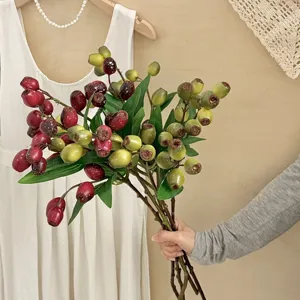 Realistic artificial zombie berry stems for Wabi-sabi style home decor and photography
