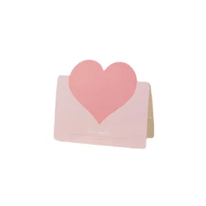 Elegante biglietto d'auguri creativo rosa a forma di cuore per San Valentino o matrimonio