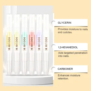 Nail care pen set featuring glycerin and carbomer for deep hydration and nourishment