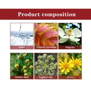 Natural ingredients for joint relief spray including Arnica and Angelica root extract