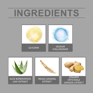 Lista detallada de ingredientes de aceite de masaje para hombres con ginseng