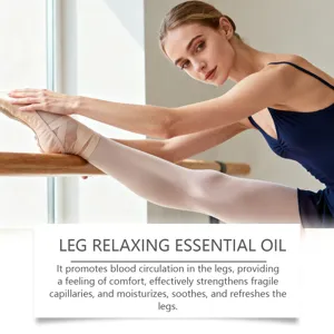 Bailarina estirando para mostrar los beneficios del aceite relajante de piernas