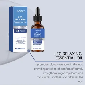 Aceite esencial relajante Laniska para piernas con efecto refrescante y calmante.
