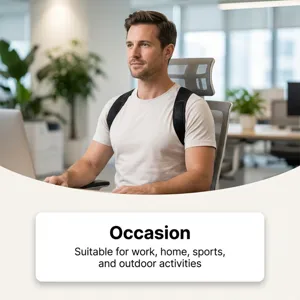 Back posture corrector belt, breathable elastic shoulder support for work, home and sports use.