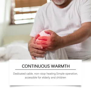 Heated knee pad for elderly warmth and joint care, continuous heating with easy operation.